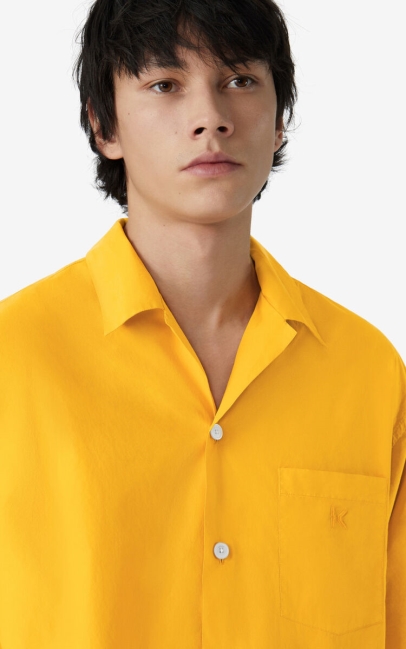 Kenzo Men Casual Shirt Marigold